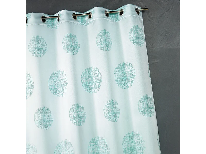 Rideau jacquard imprimé rond chiné