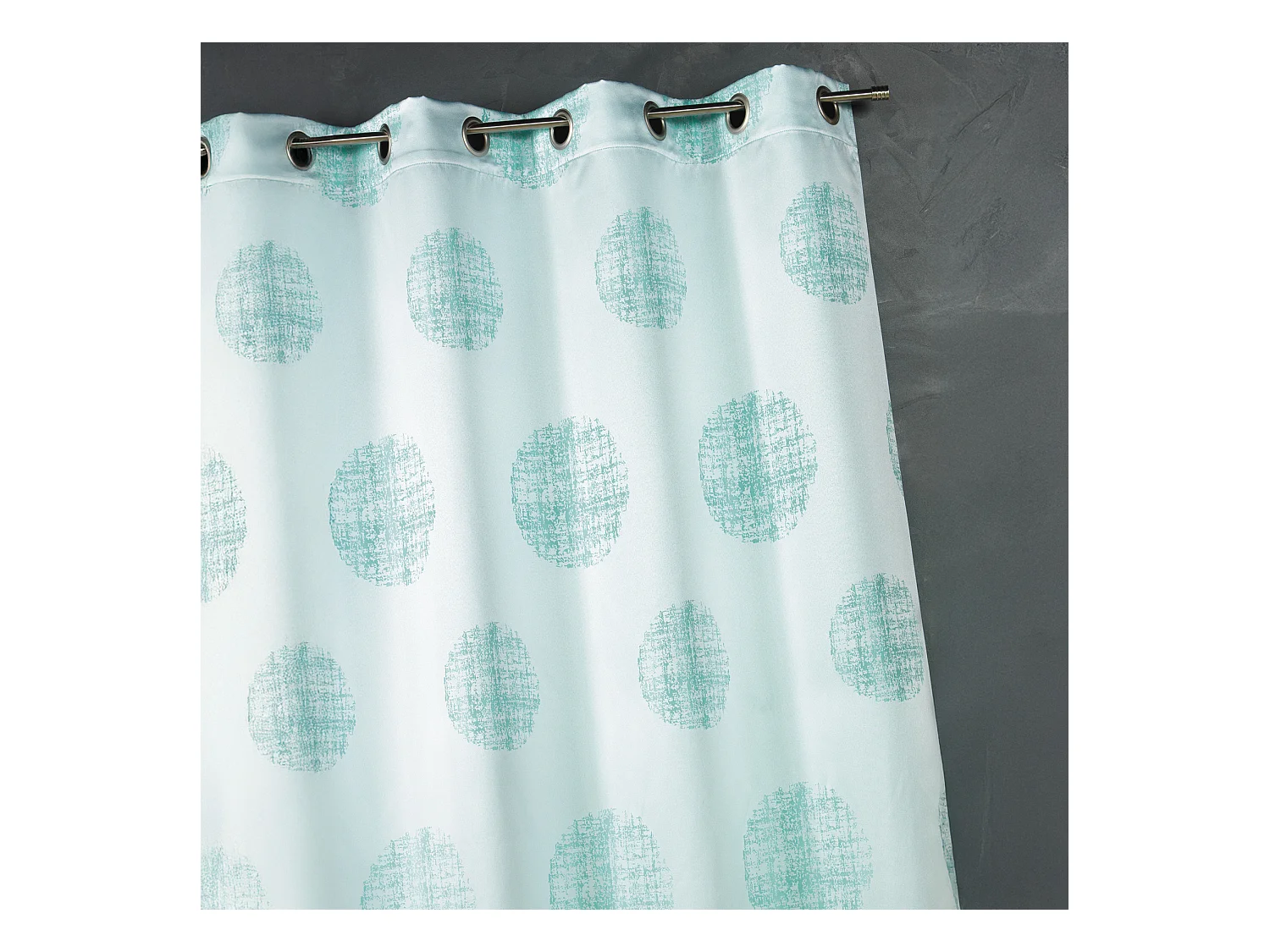 Rideau jacquard imprimé rond chiné