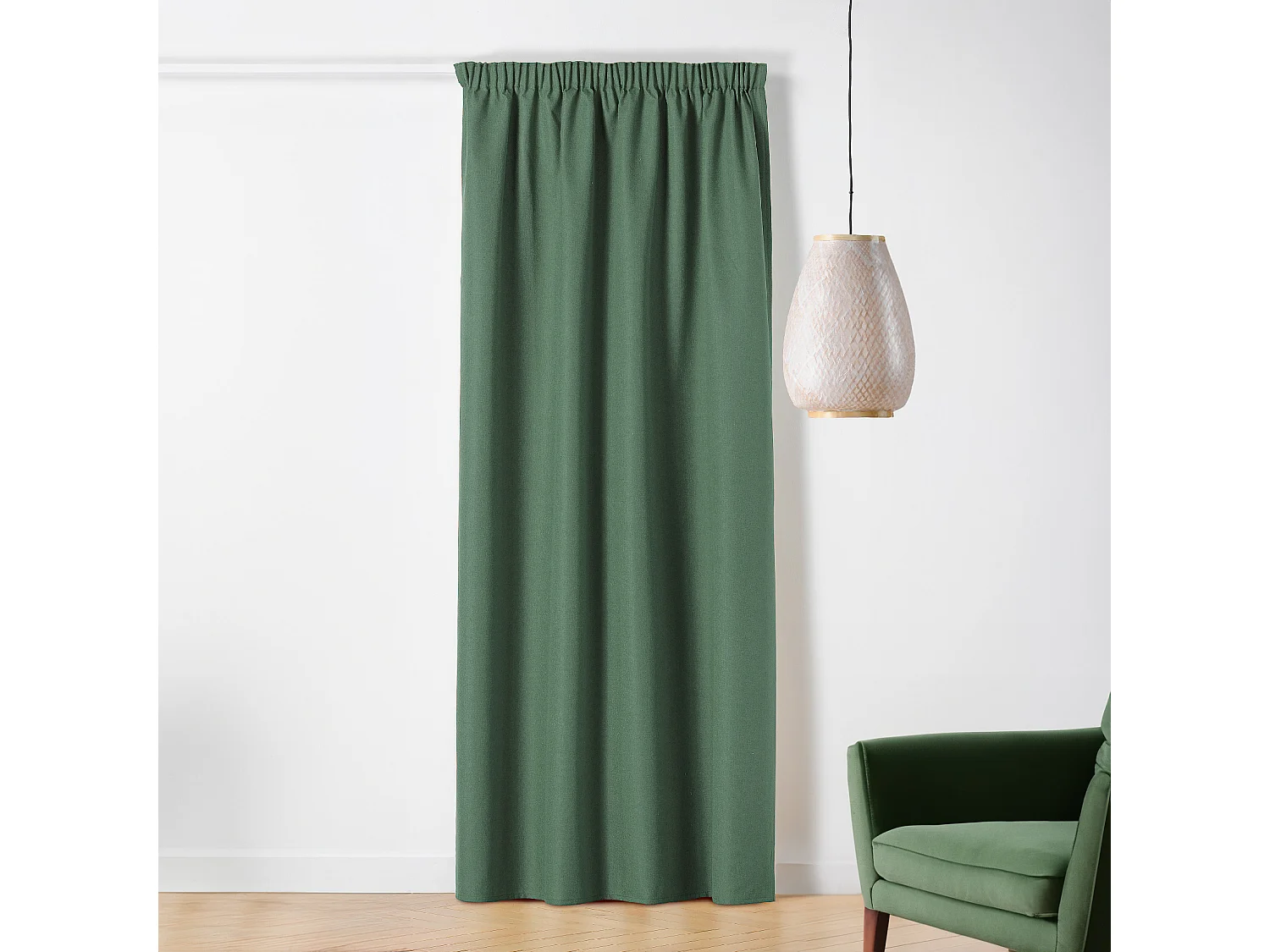 Rideau occultant galon fronceur effet chiné