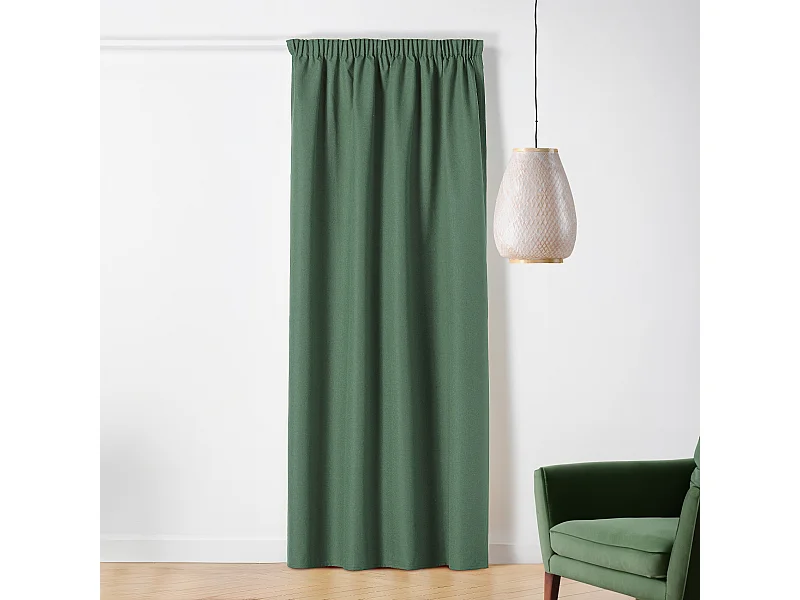 Gardine mit Kräuselband, Verdunkelnd und Chenille-Effekt 135 x 260 cm