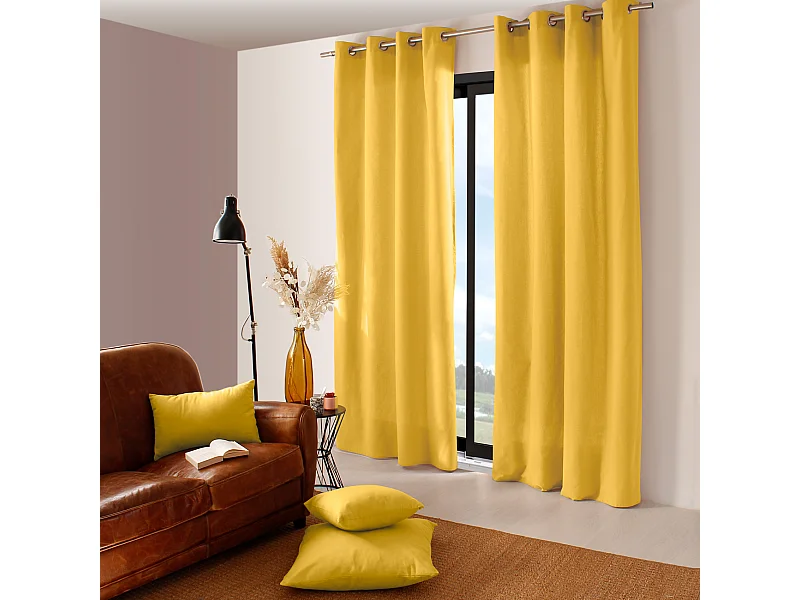 Cortina colorida de algodón puro 8 ollaos