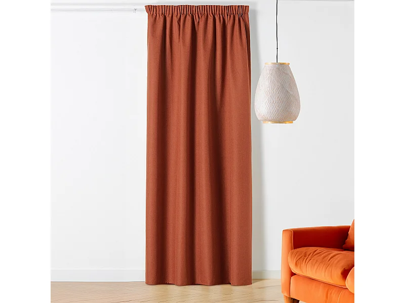 Cortina con Galón Fruncido, Opaca y Efecto Chenillé 135 x 260 cm