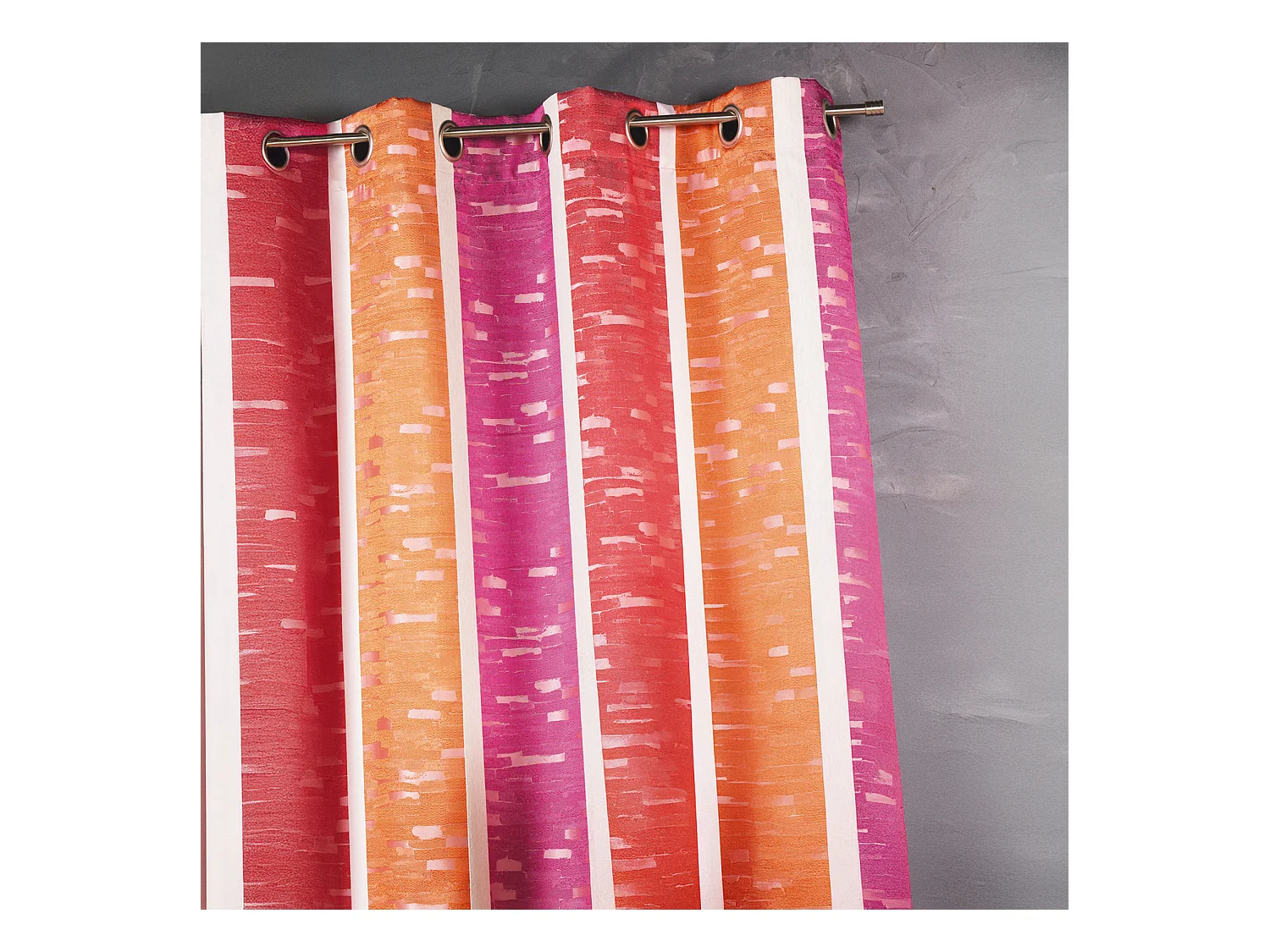 Rideau en jacquard design à rayures verticales
