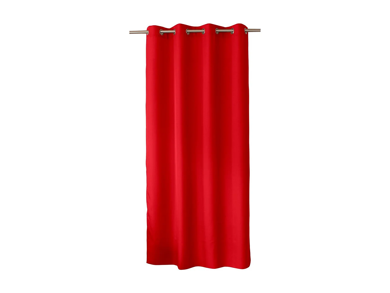 Rideau à Œillets Uni "Basic" 140x240cm Rouge