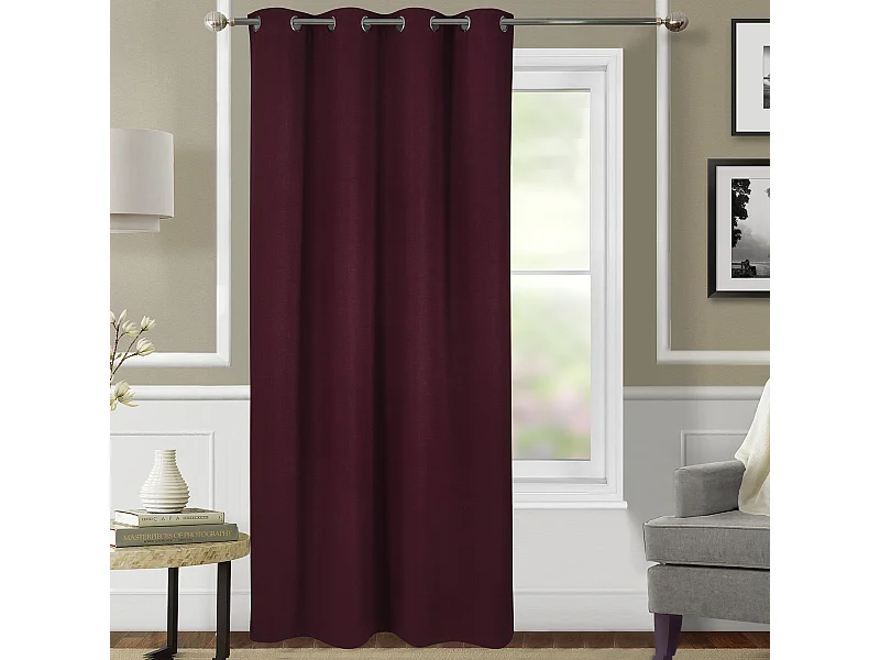 Cortina lisa opaca y térmica