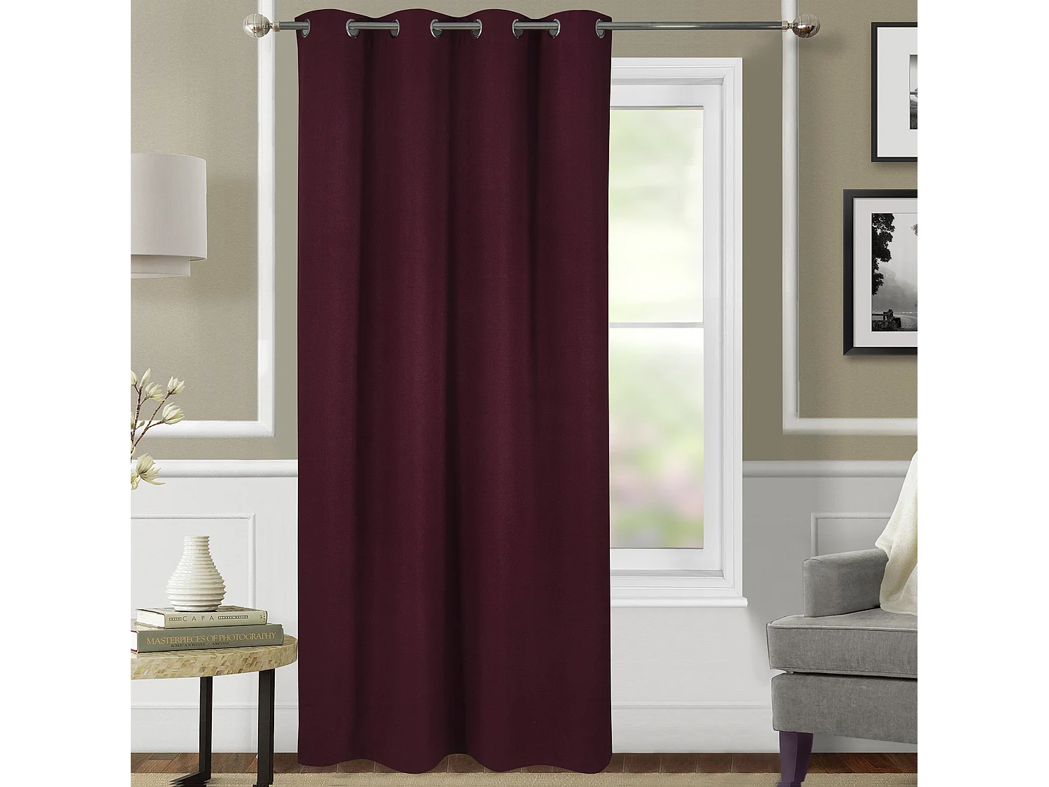 Rideau occultant et thermique  chiné