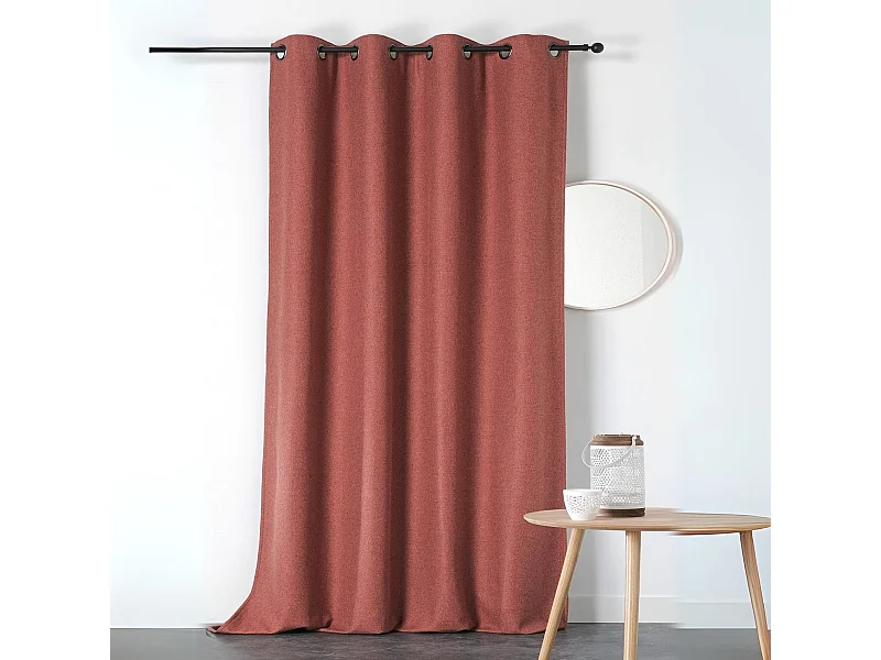 Cortina Opaca e Aislante Boreal 140x260 cm - Poliéster Liso con Ojales - Listo para Colgar