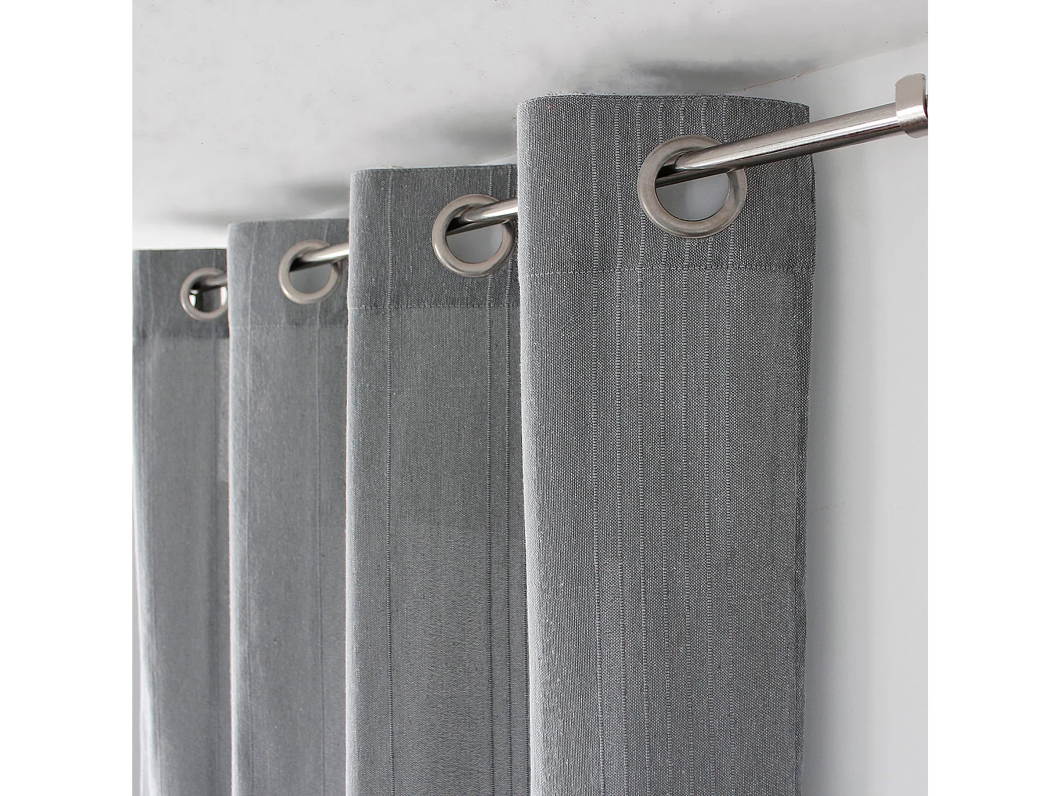 Rideau à Œillets "Bombay" 140x240cm Gris