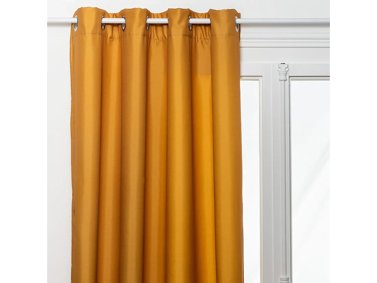 Rideau Isolant à Œillets "Eliat" 140x260cm Ocre