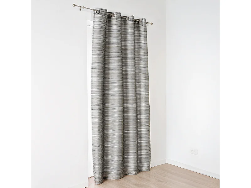 Cortina aspecto shantung con ollaos 145 x 250 cm