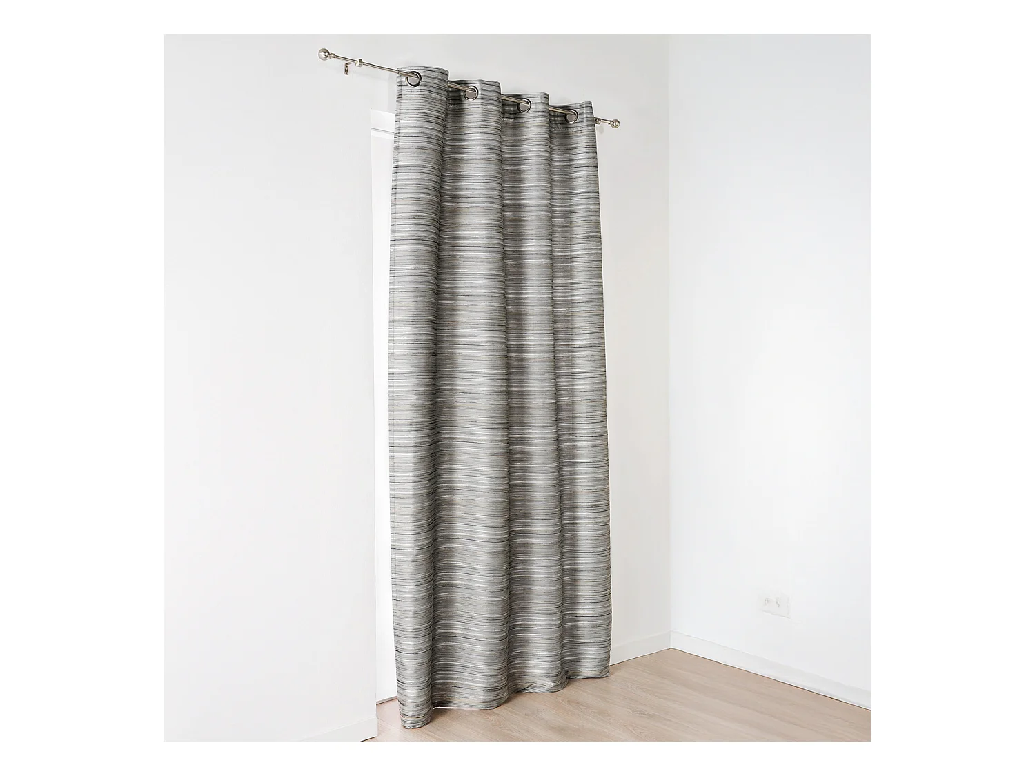 Rideau aspect shantung avec oeillet