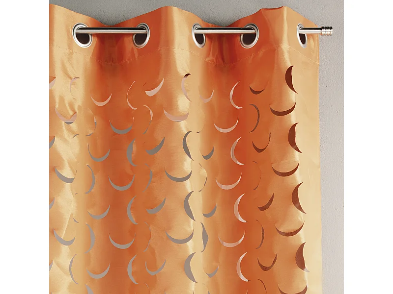 Vorhang aus Seidentaft mit leichtem Läserschnitt 140 x 260 cm