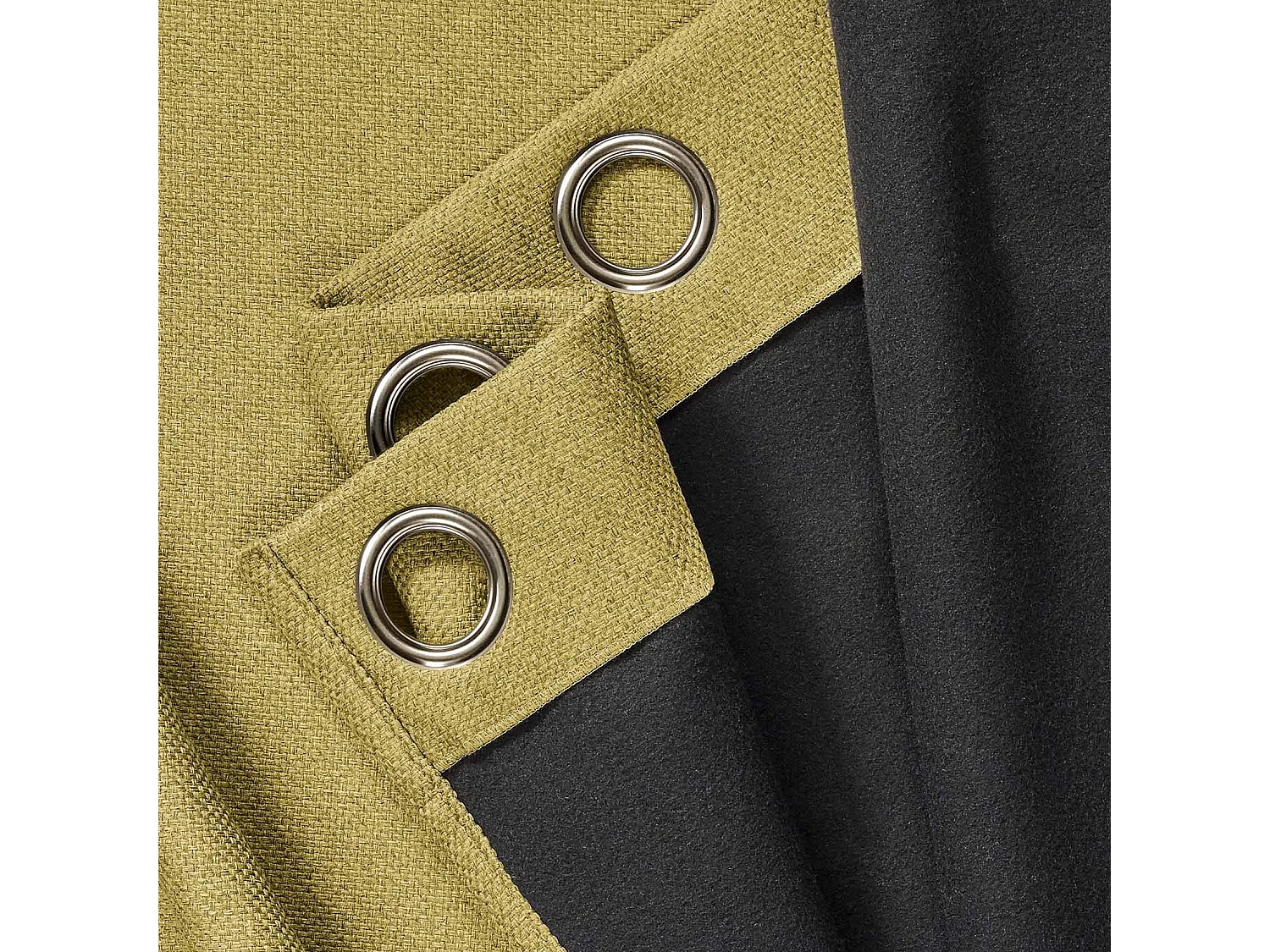 Rideau thermique à œillets avec doublure polaire