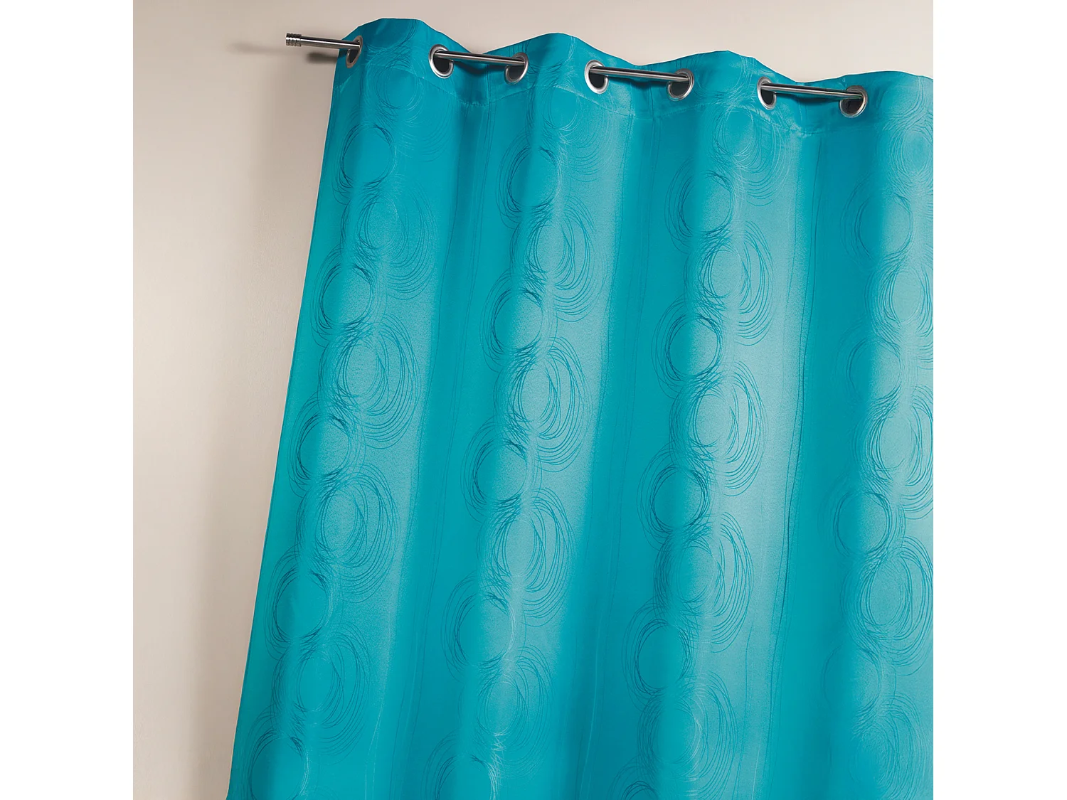 Rideau en jacquard avec imprimés "cercle"