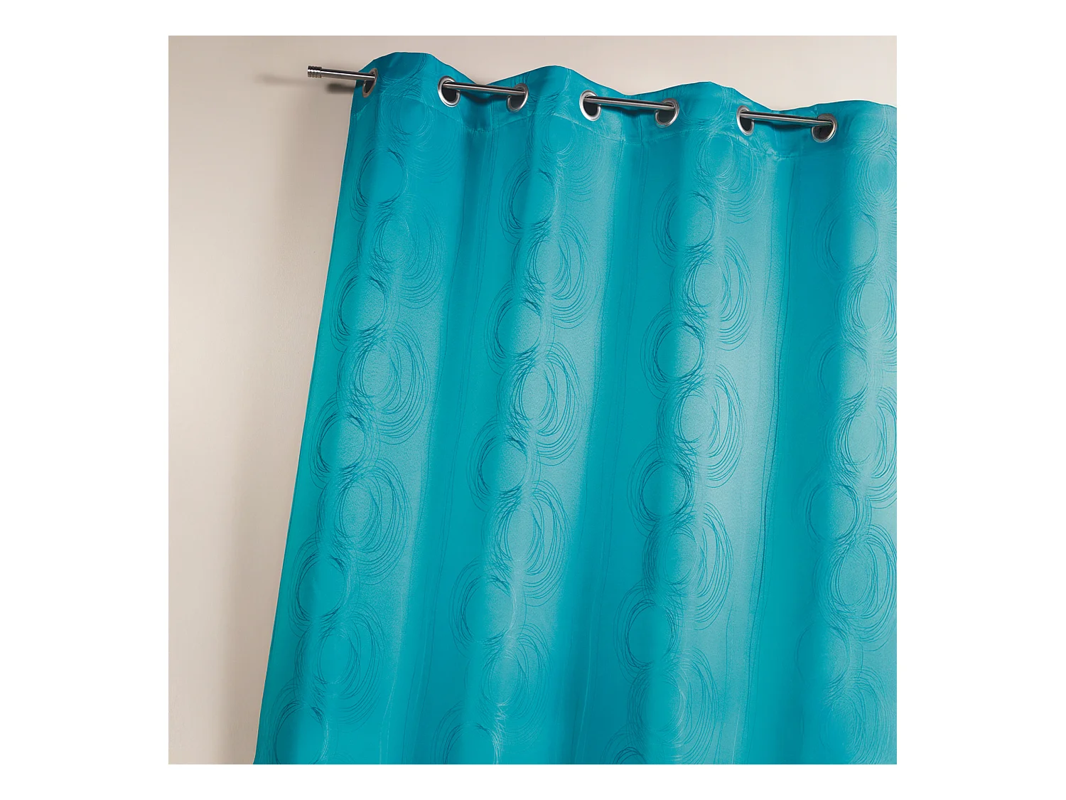 Rideau en jacquard avec imprimés "cercle"