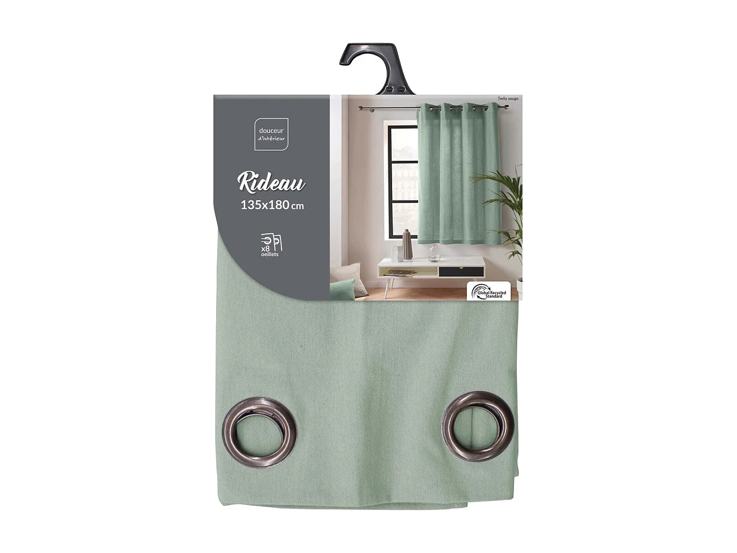 Dekoschal aus recycelter Polyester/Baumwolle 135 x 180 cm