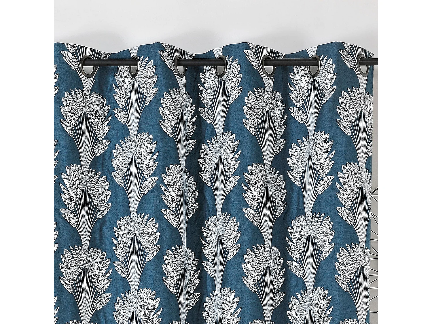 Rideau feuillages en fils recyclés