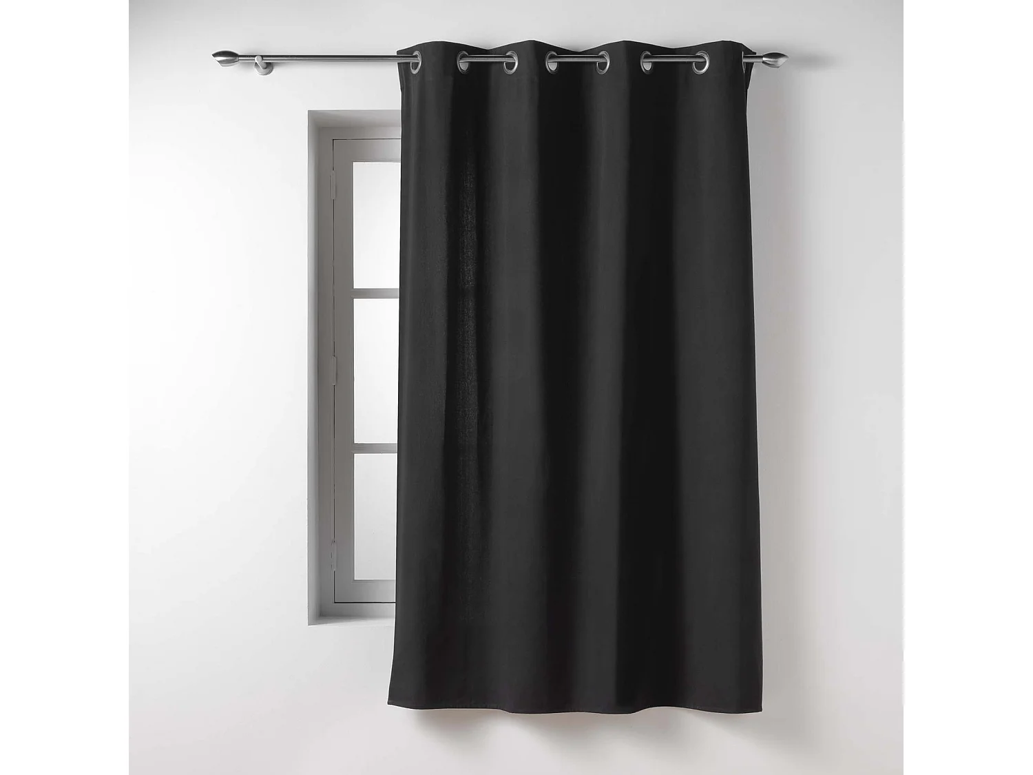 Rideau à Œillets "Twily" 135x180cm Noir
