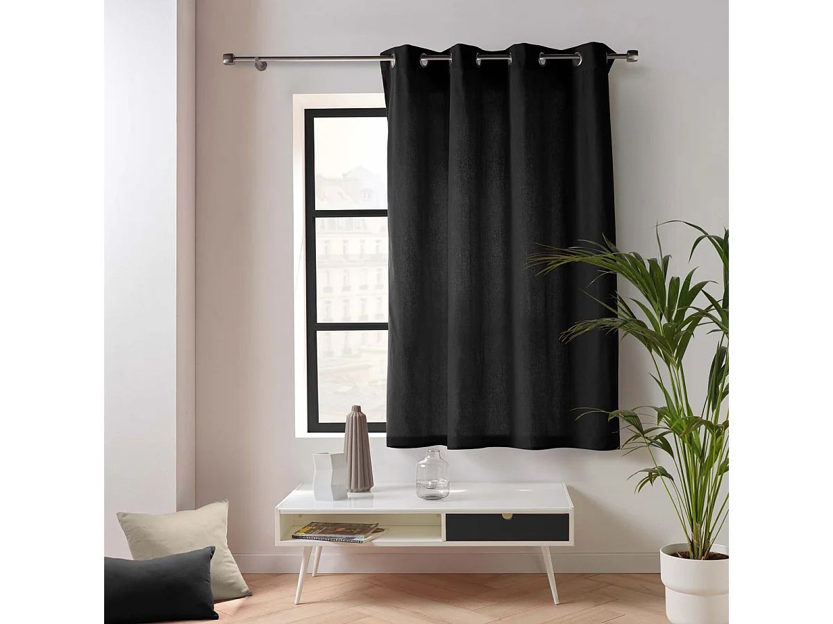 Rideau à Œillets "Twily" 135x180cm Noir