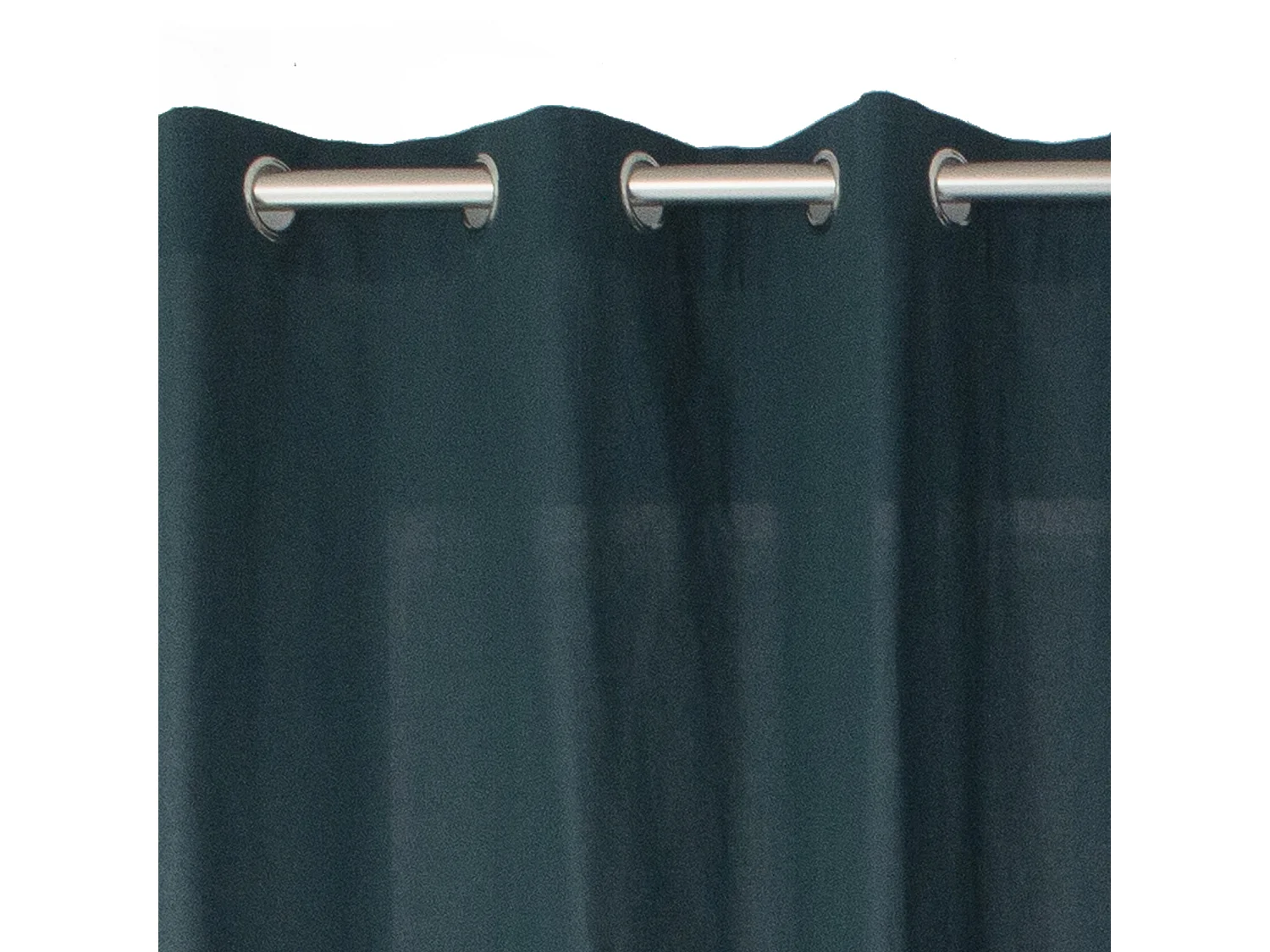 Rideau Uni à Œillets "Panama" 135x240cm Vert Foncé