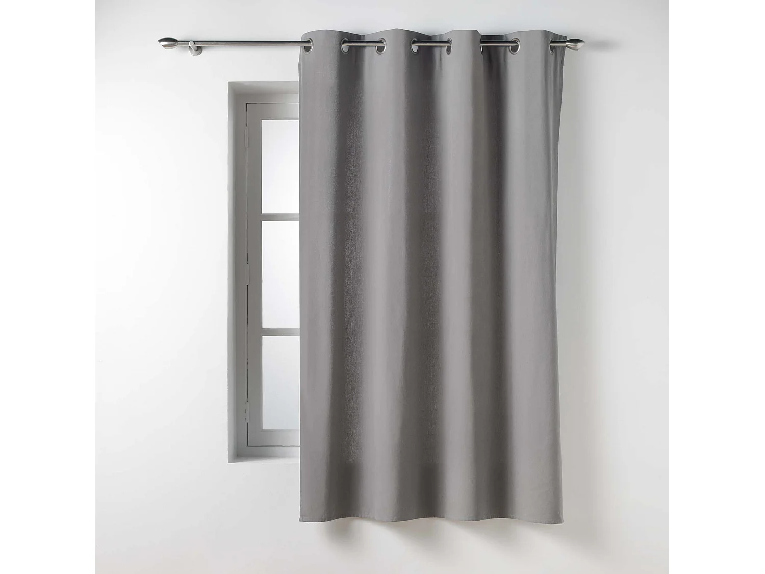 Rideau à Œillets "Twily" 135x180cm Gris