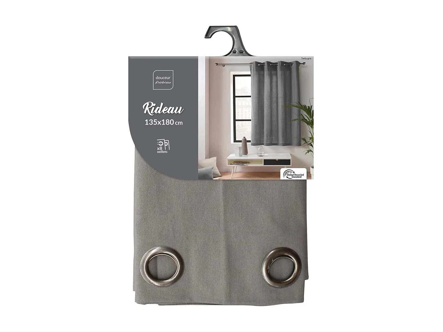 Dekoschal aus recycelter Polyester/Baumwolle 135 x 180 cm