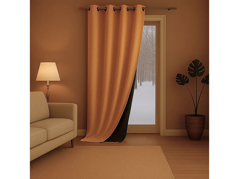 Cortina antifrío doble forrada de polar