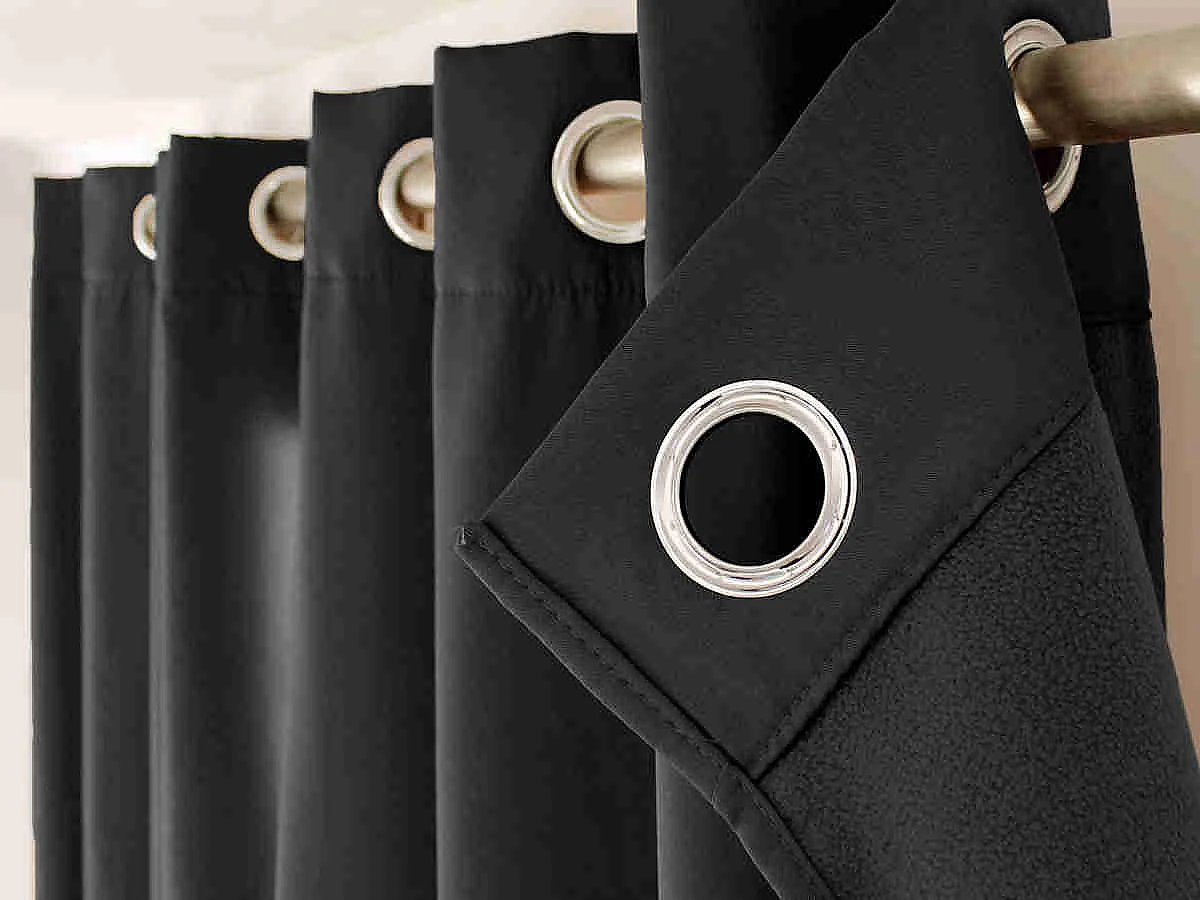 Rideau Thermique Occultant "Glacier" 135x180cm Gris Foncé