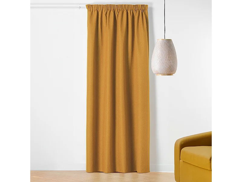 Cortina con Galón Fruncido, Opaca y Efecto Chenillé 135 x 260 cm