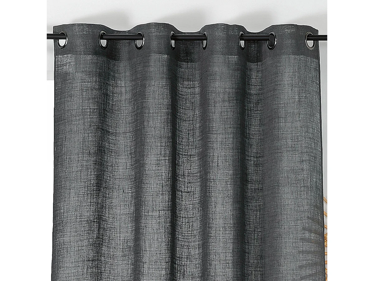 Cortina tamizante y natural de 100% lino 145 x 260 cm