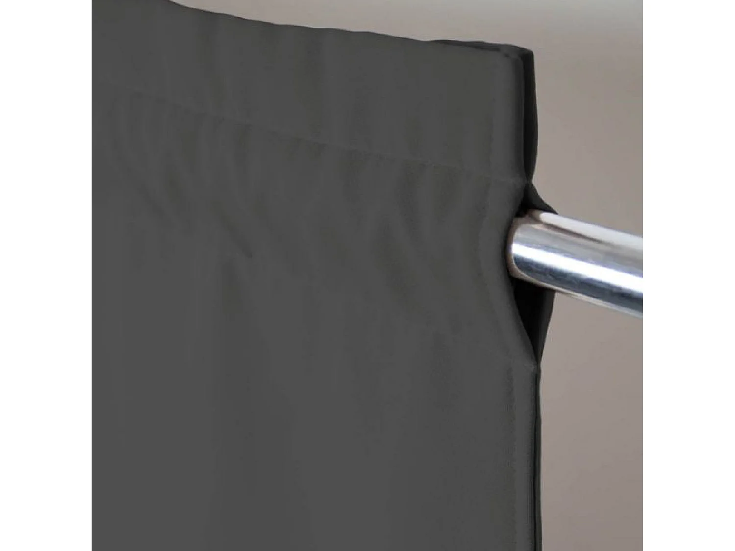 Cortina separadora de ambientes con paso de varilla y trenzado fruncido 145 x 250 cm