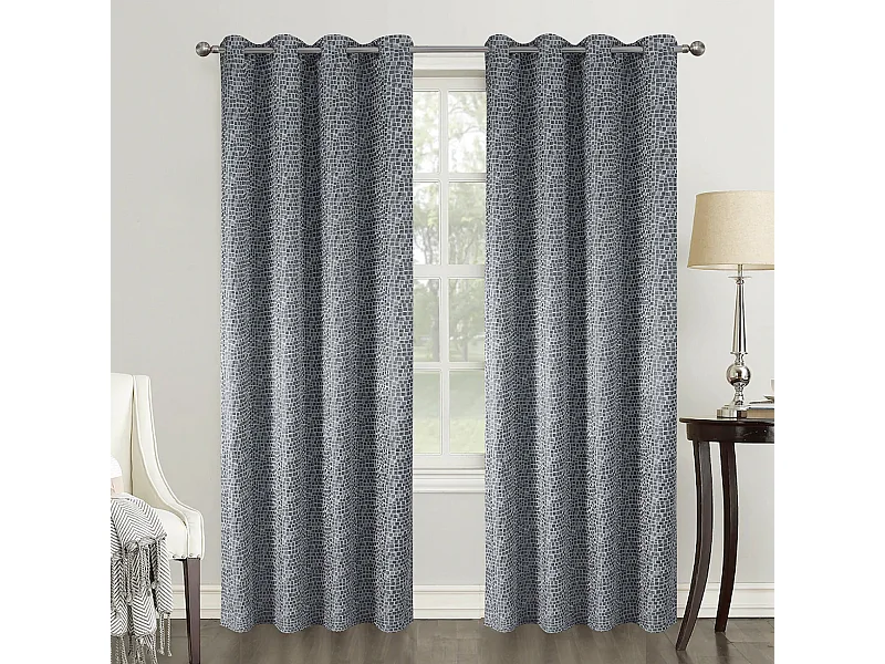 Paire de rideaux obscurcissants au style géométrique