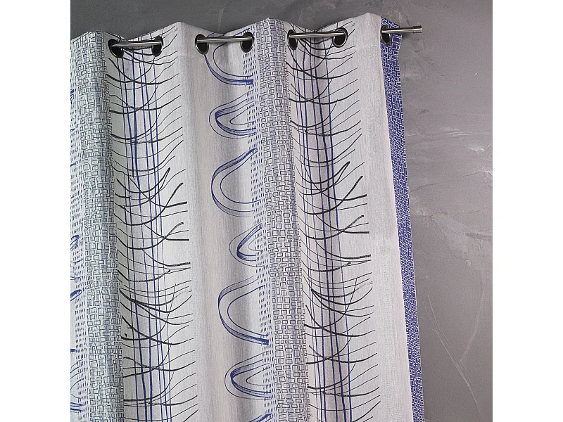 Cortina jacquard estampado gráfico 140 x 260 cm