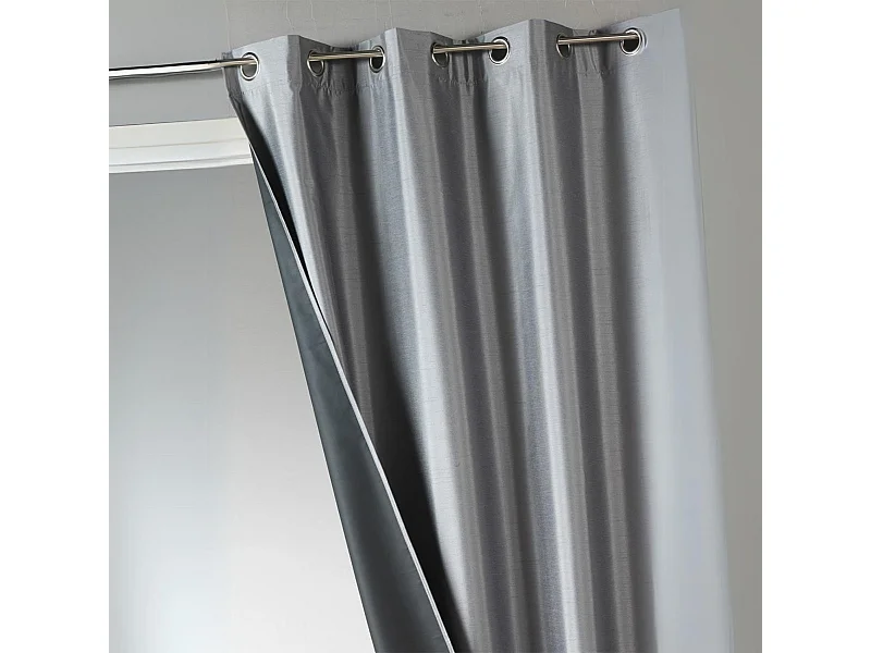 Cortina lisa en shantung ocultante 3 capas 140 x 260 cm