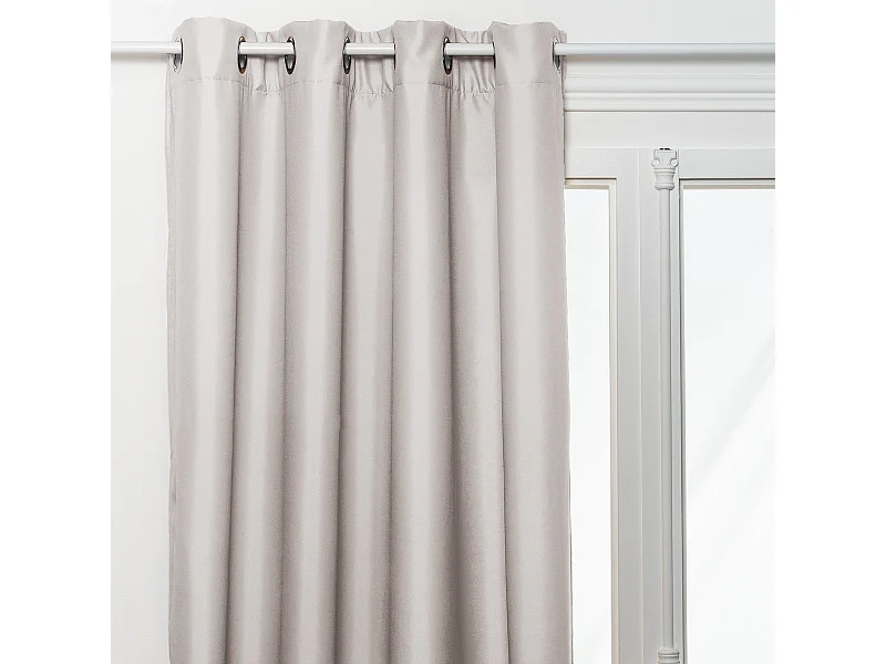 Rideau Isolant à Œillets "Eliat" 140x260cm Beige Lin