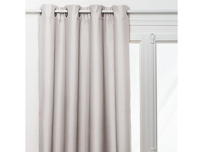 Rideau Isolant à Œillets "Eliat" 140x260cm Beige Lin