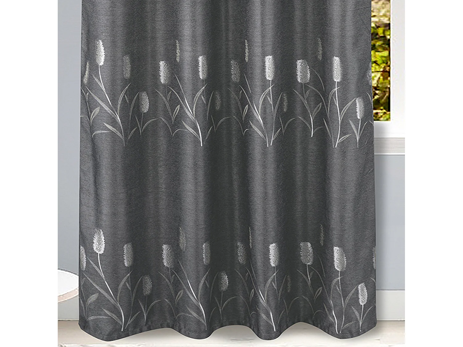 Paar Verdunkelungsvorhänge mit Glänzenden Blumenmustern 140 x 260 cm