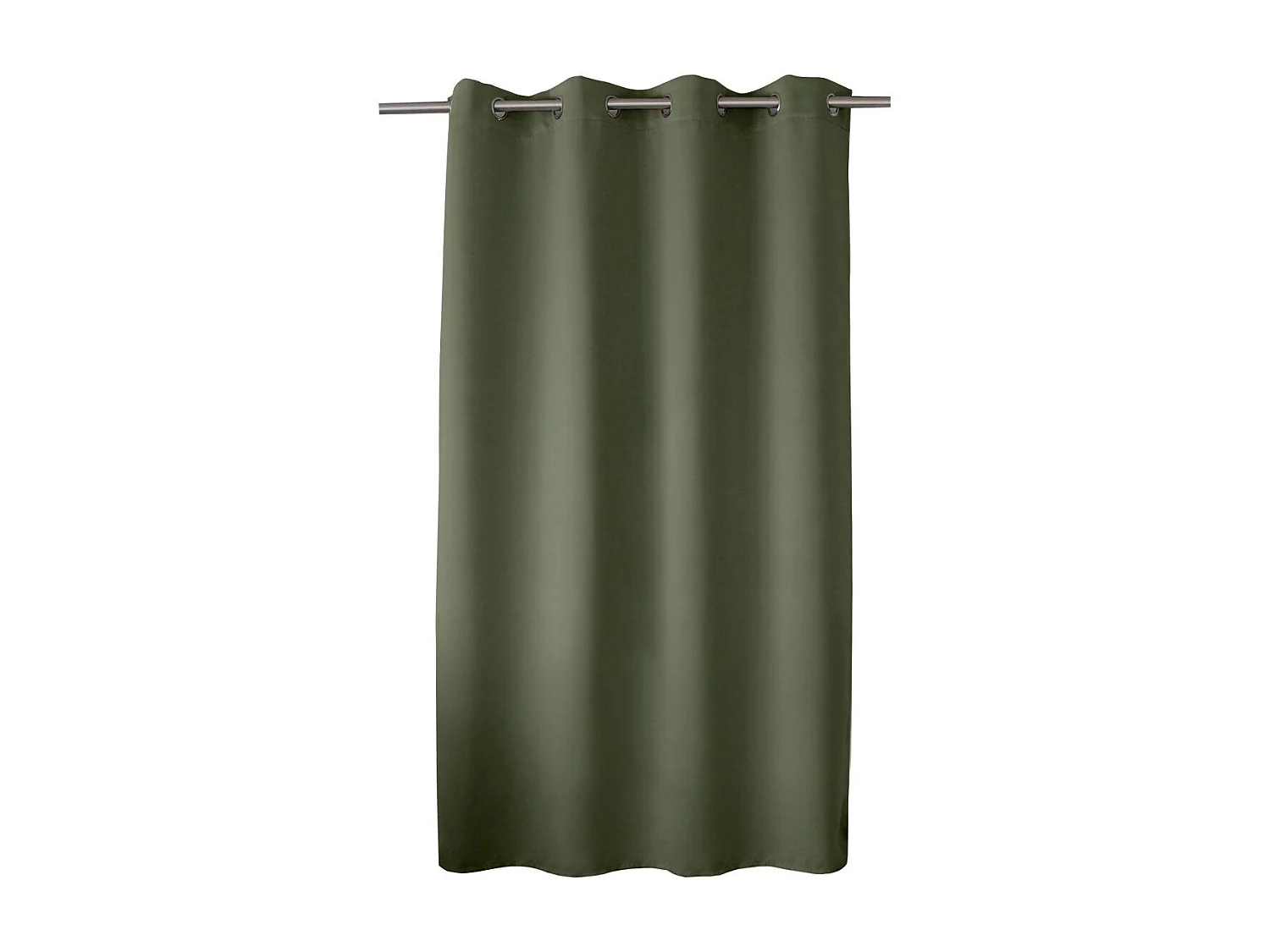 Rideau Occultant à Œillets "Reglisse" 140x180cm Vert Gris