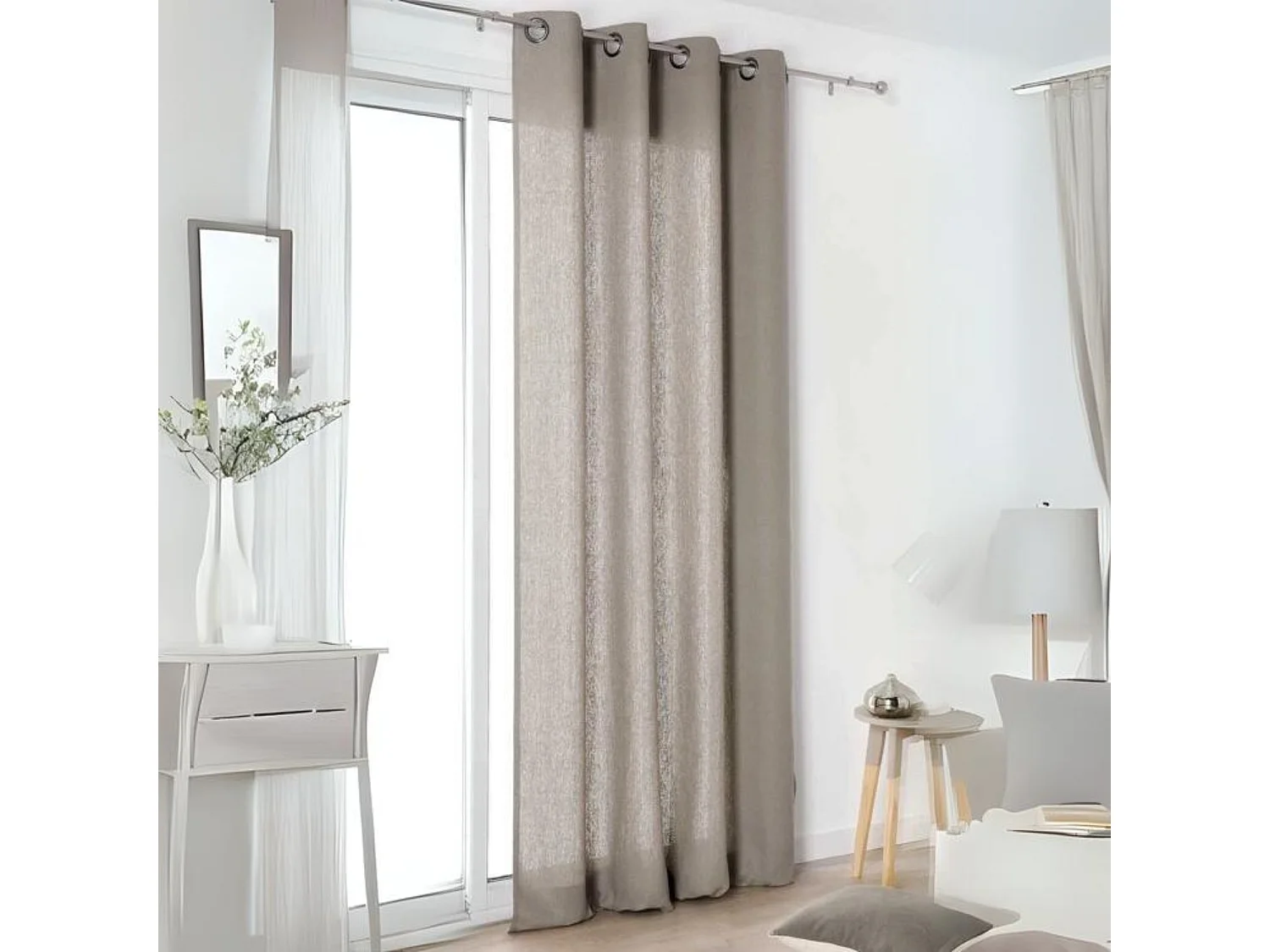 Cortina "auténtica" 100% lino