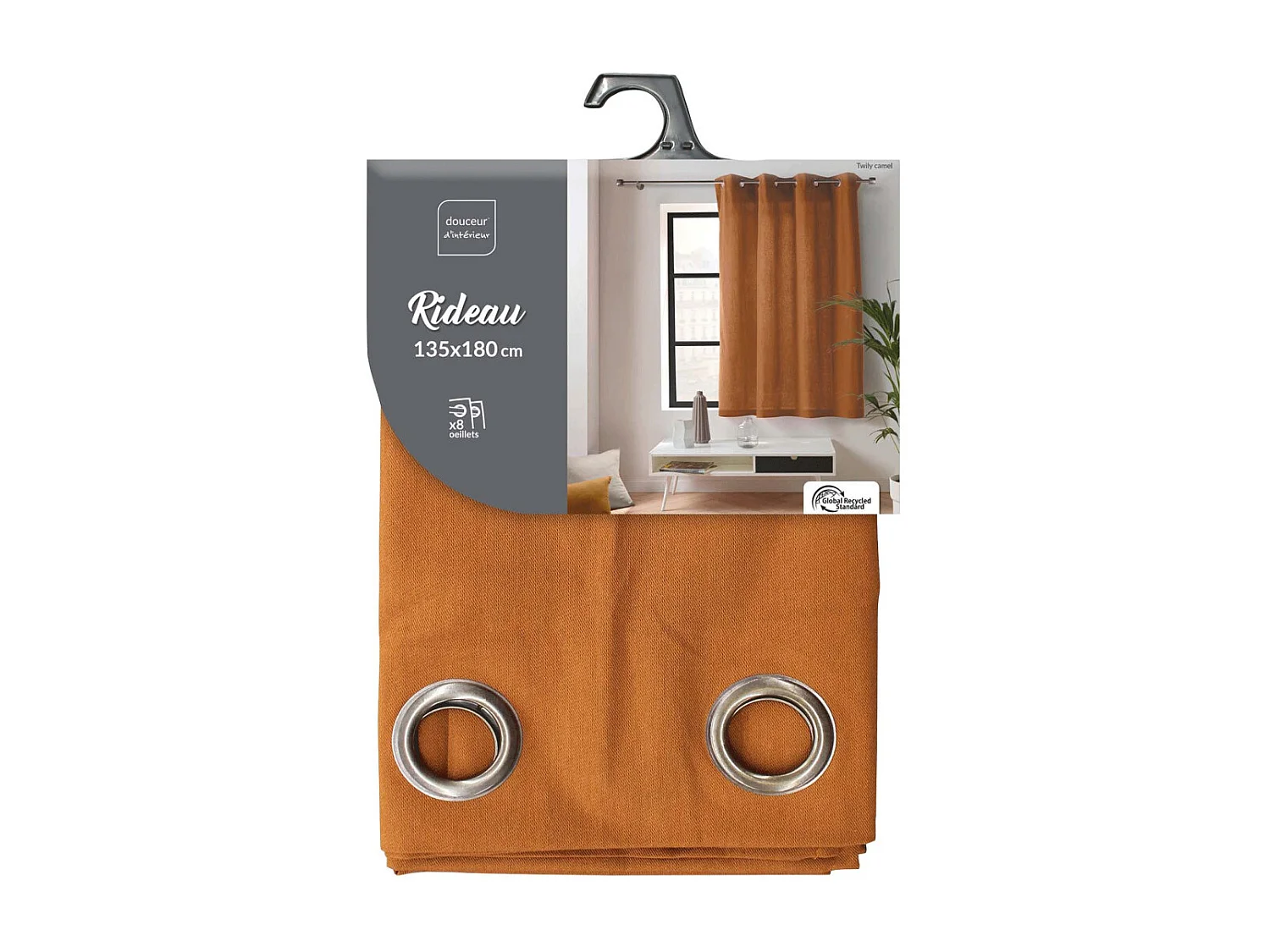 Rideau à Œillets "Twily" 135x180cm Camel