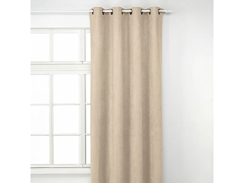 Cortina lisa aspecto "gamuza"