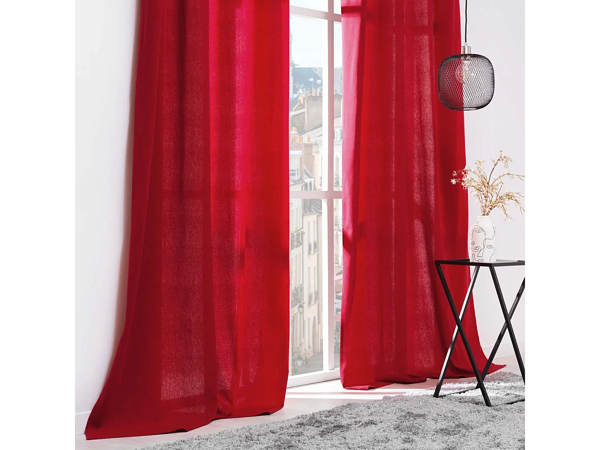 Rideau à Œillets "Twily" 135x260cm Rouge