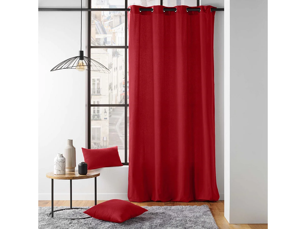 Rideau à Œillets "Twily" 135x260cm Rouge