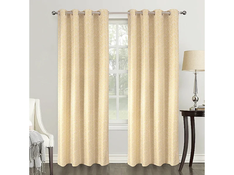 Paire de rideaux obscurcissants au style géométrique