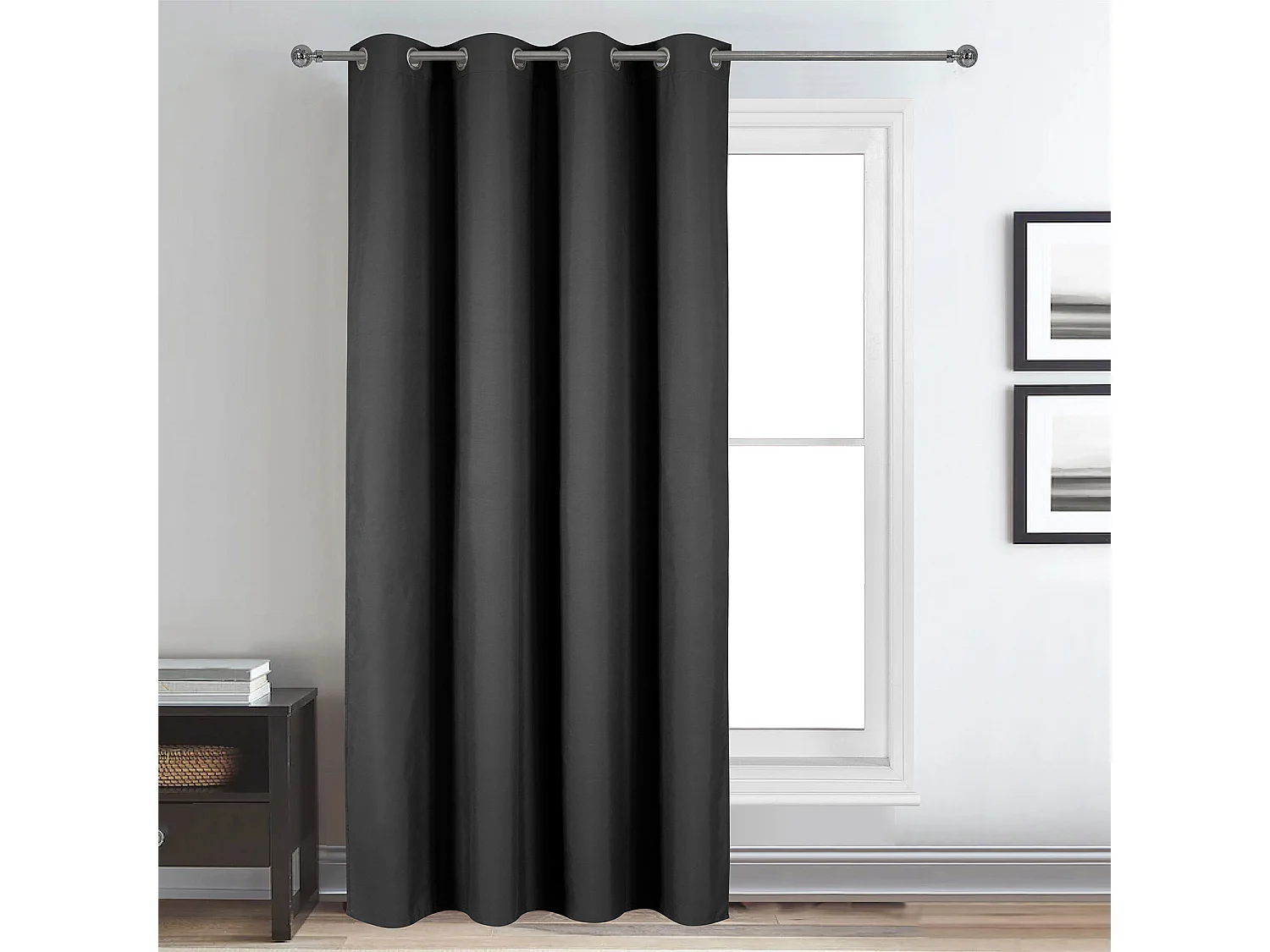 Cortina decorativa lisa opaca y térmica