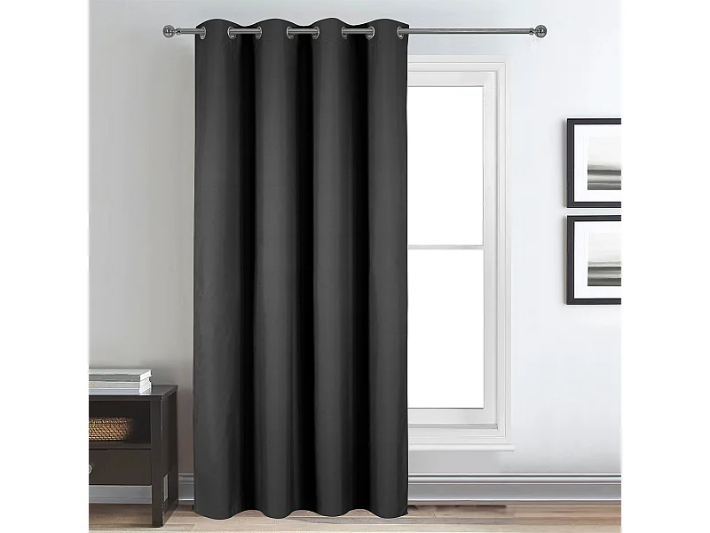 Cortina decorativa lisa opaca y térmica