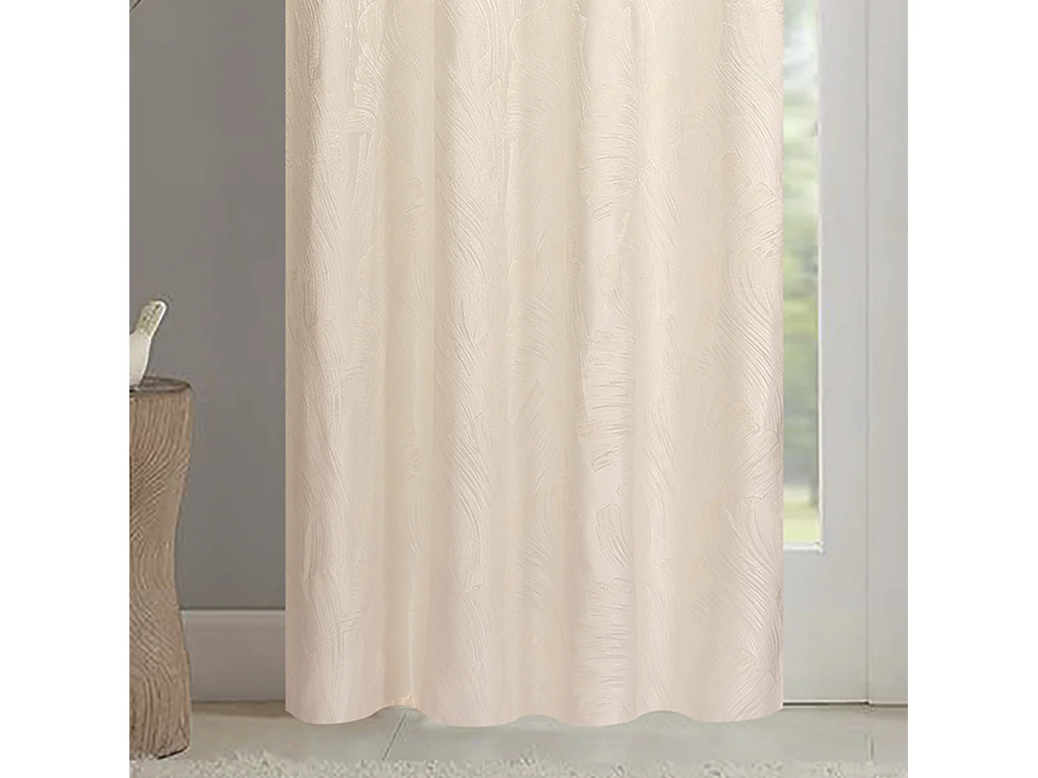 Par de cortinas jacquard tejido con relieve abstracto 140 x 260 cm