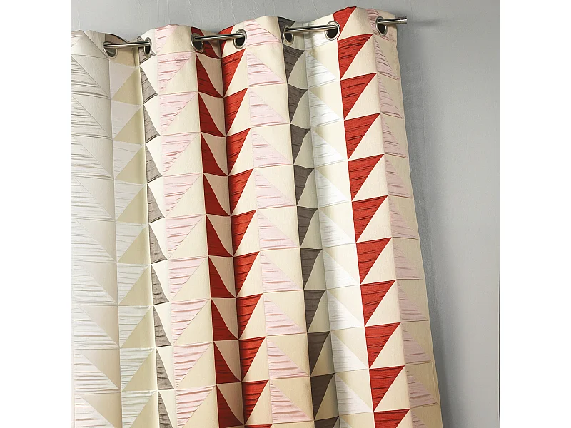 Rideau en jacquard imprimés triangulaires