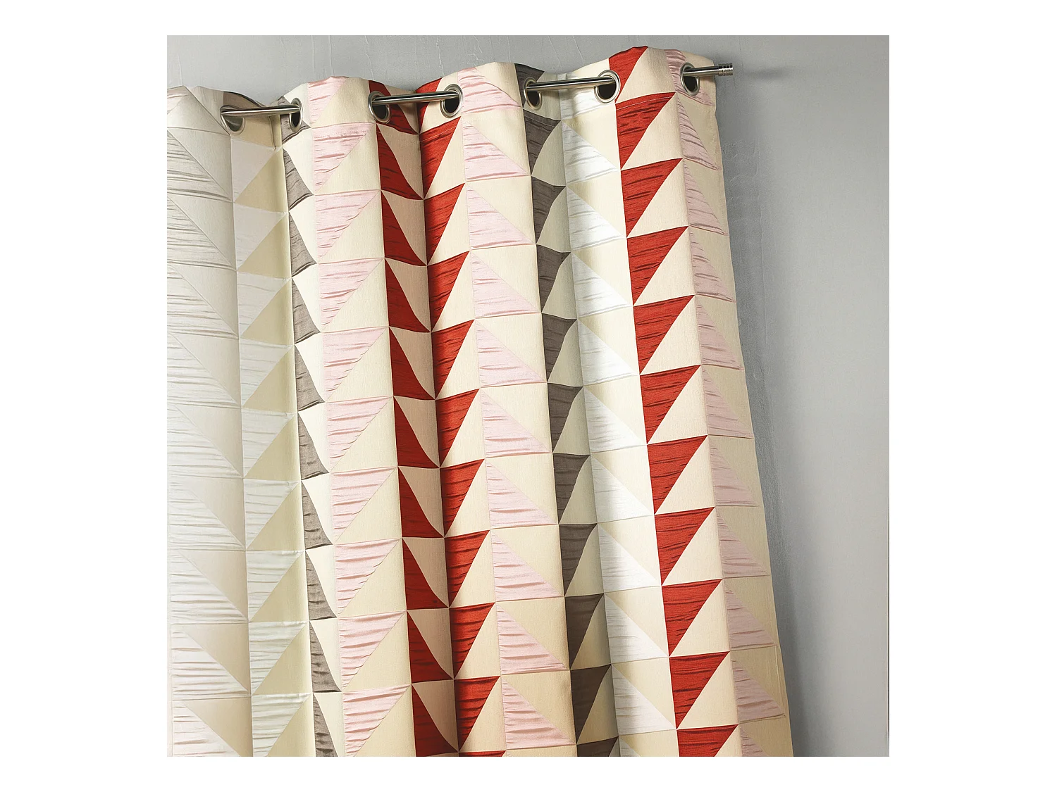 Rideau en jacquard imprimés triangulaires