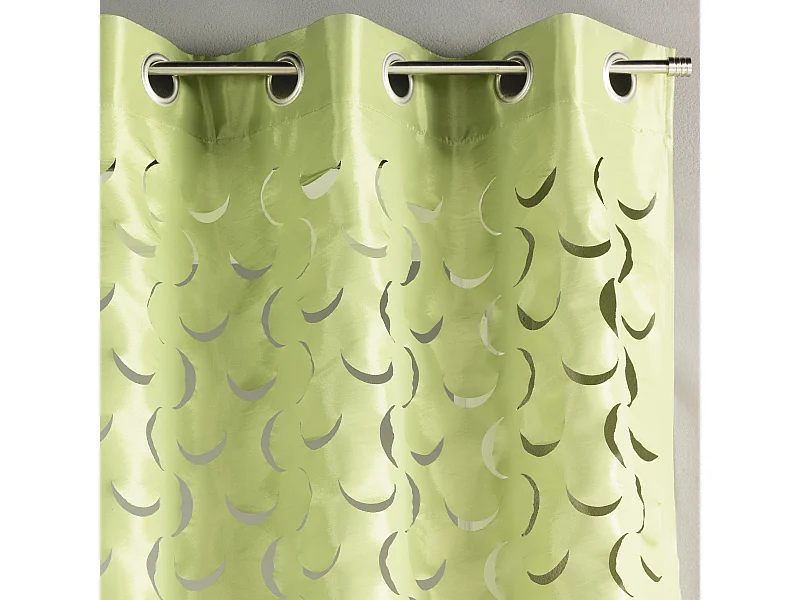 Vorhang aus Seidentaft mit leichtem Läserschnitt 140 x 260 cm